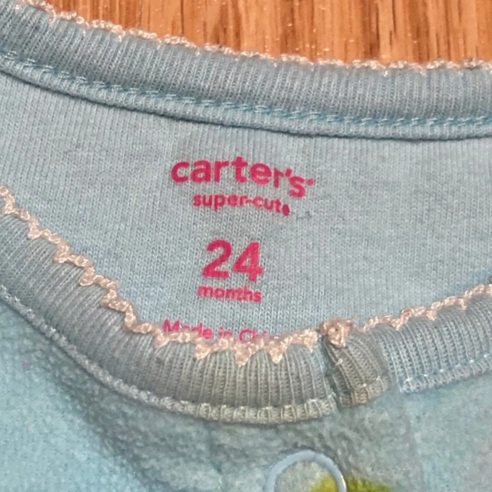 Carters fleece one piece‎ outfit ice skate 24 months